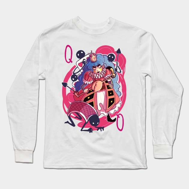 Queen of Hearts Long Sleeve T-Shirt by AshenShop